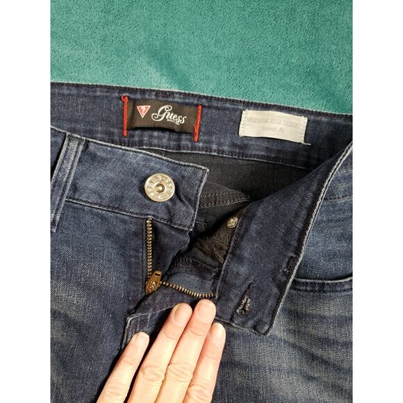 Guess Jeans Size 26 Womens Blue Pants Stretch Denim Sarah Mid Rise Skinny - Picture 5 of 13